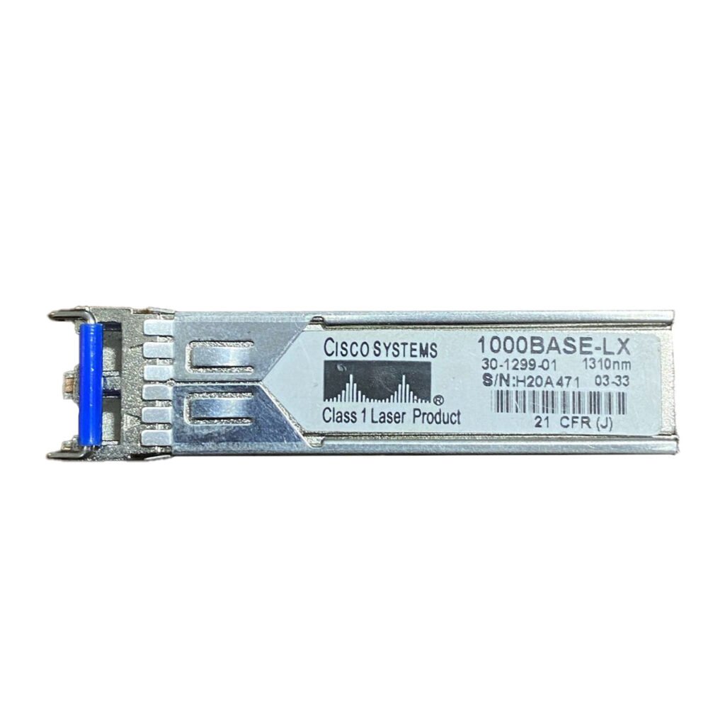 Cisco 1000BASE-LX SFP Transceiver Module – 1 Gbps, 1310nm, LC Duplex, up to 10km Reach