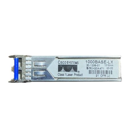 Cisco 1000BASE-LX SFP Transceiver Module – 1 Gbps, 1310nm, LC Duplex, up to 10km Reach
