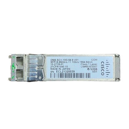Cisco ONS-SC+-10G-54.9 SFP+ Transceiver – 10 Gbps, 1554.94nm, LC Duplex, up to 40km Reach
