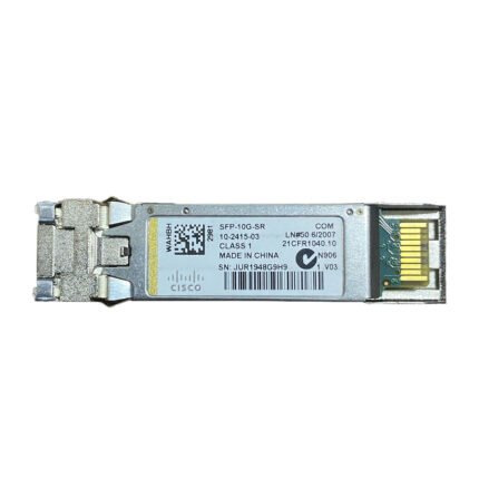 Cisco SFP-10G-SR SFP+ Transceiver – 10 Gbps, 850nm, LC Duplex, up to 300m Reach