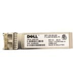 DELL 10GBASE-SR SFP+ Transceiver – 10Gbps optical module with 850nm wavelength, supporting up to 300 meters on OM3 and 400 meters on OM4 multimode fiber.