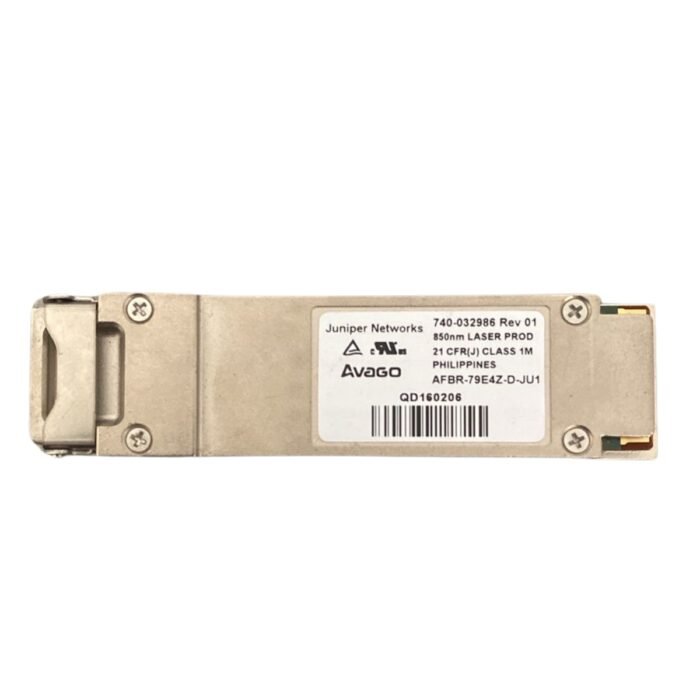 Juniper Networks QFX-QSFP-40G optical transceiver module with MPO connector for MMF