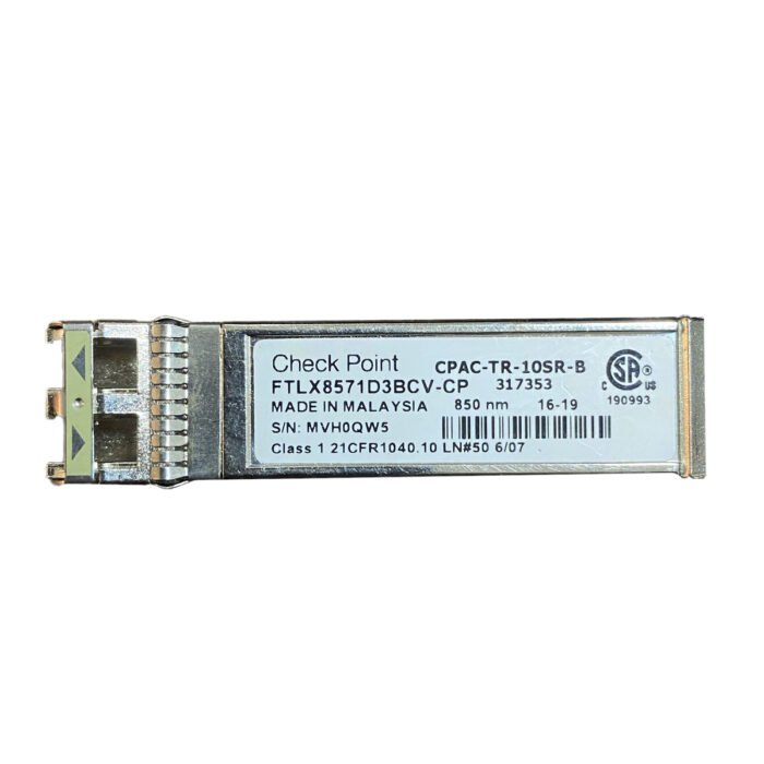 Check Point CPAC-TR-10SR Transceiver – 10 Gbps, 850nm, LC Duplex, up to 300m Reach