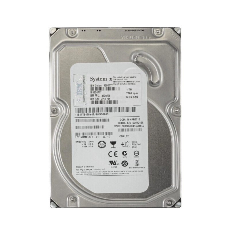 Hard IBM 1TB SAS 6Gbps 7.2K 3.5inch