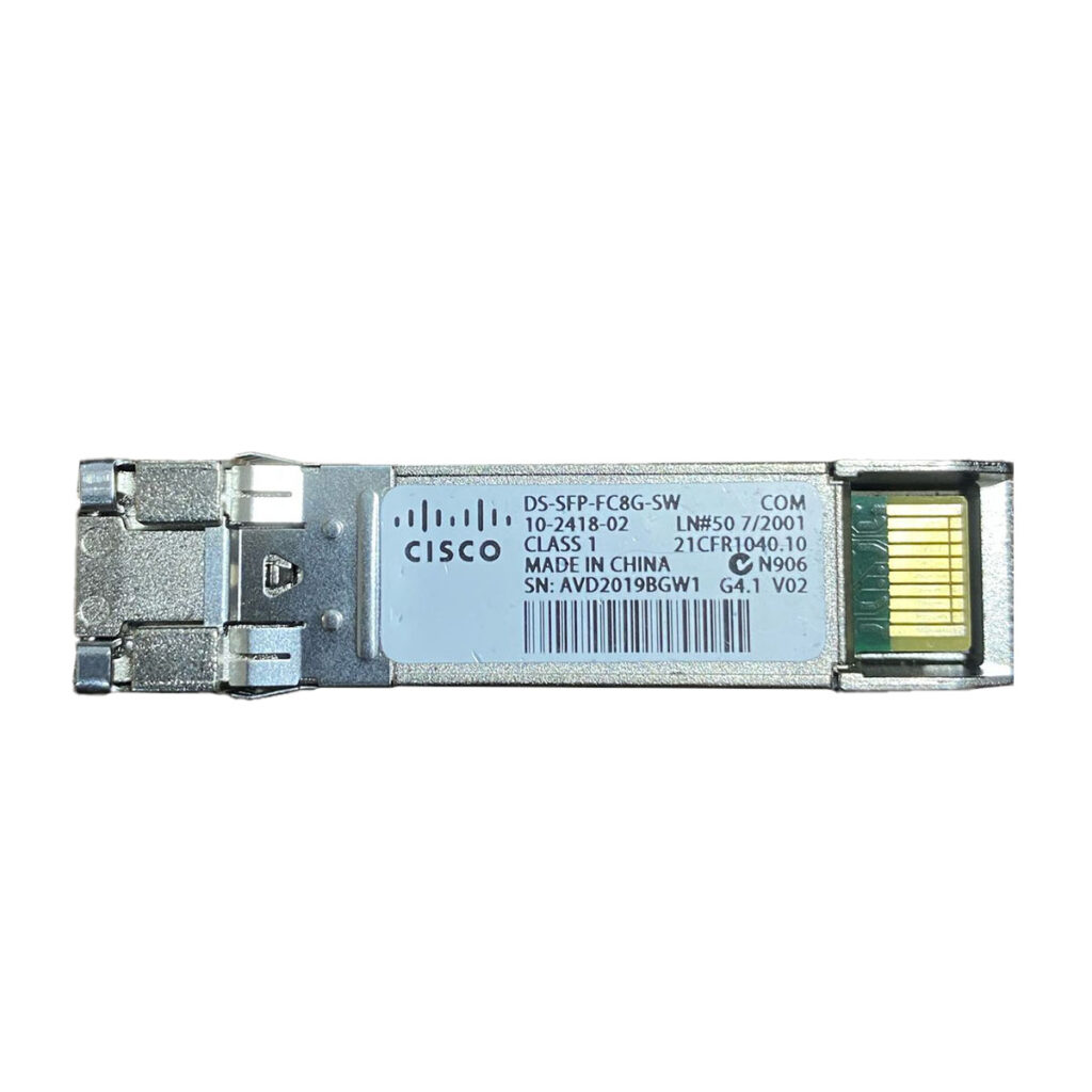 Cisco DS-SFP-FC8G-SW 8G Fibre Channel SFP+ Transceiver – 8.5 Gbps, 850nm, LC Duplex, up to 150m Reach