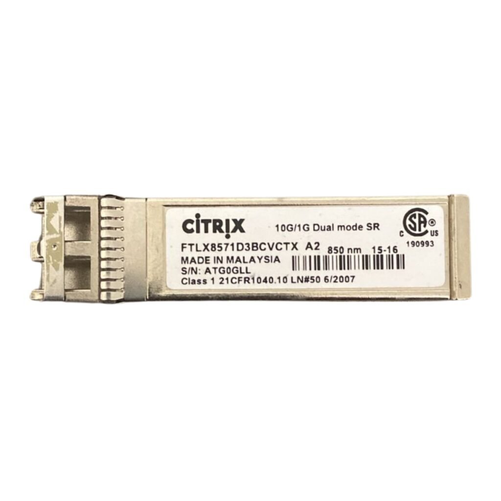 Citrix 10GBASE-SR SFP+ Transceiver – 10 Gbps, 850nm, LC Duplex, 300m Reach