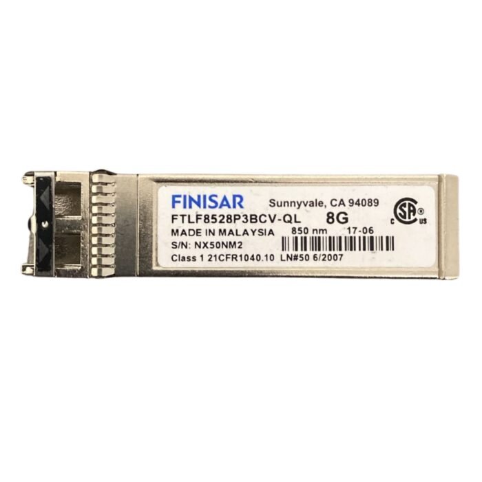 Finisar 8G Fibre Channel SFP+ Transceiver Module – 8G Fibre Channel, 850nm Wavelength, LC Duplex Connector, up to 150m over OM3 Multimode Fiber