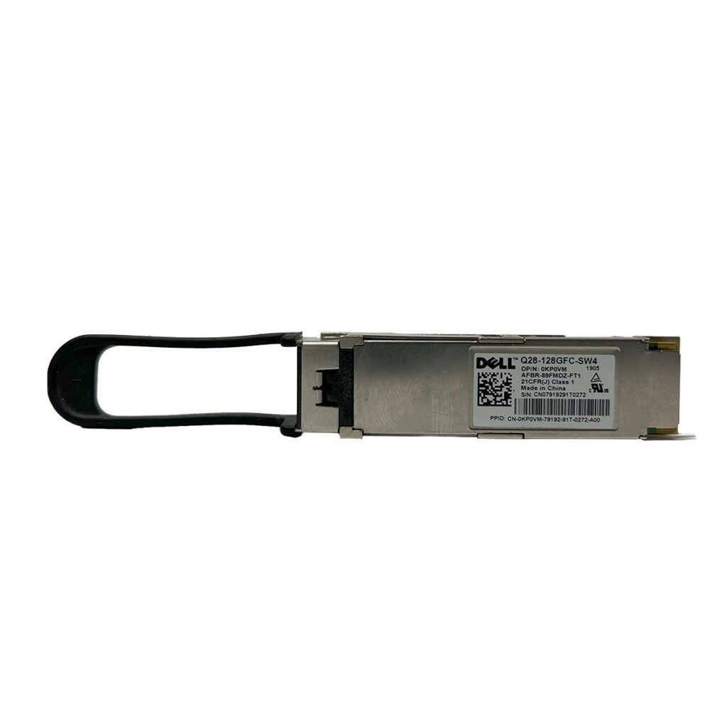 Dell Q28-128GFC-SW4 QSFP28 128Gbps Fibre Channel Transceiver with MPO-12 Connector