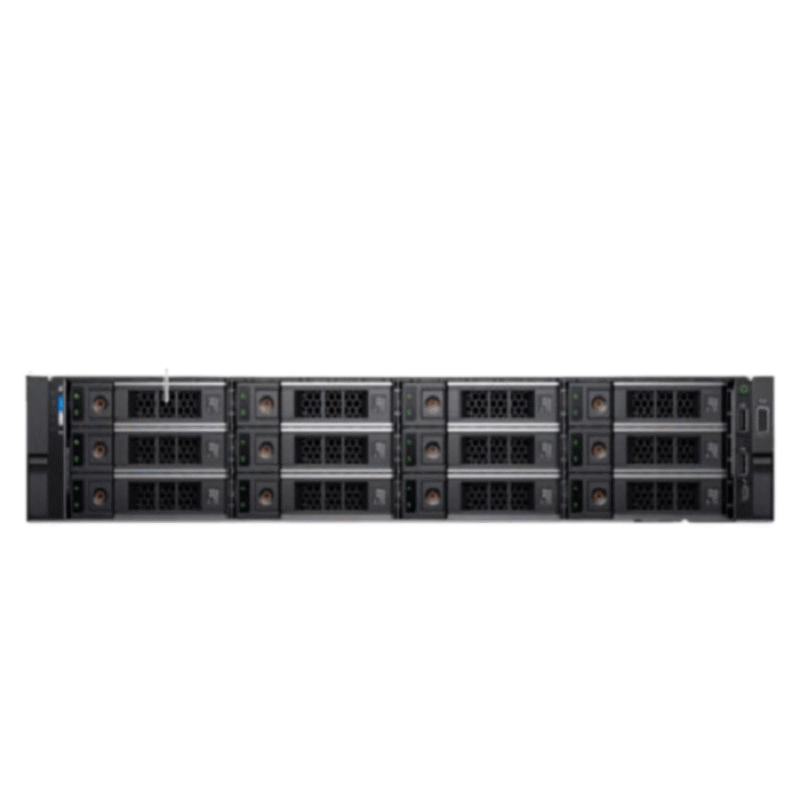 Front view of Dell EMC PowerEdge R540 12x3.5" rack server showing multiple hot-swappable drive bays.
