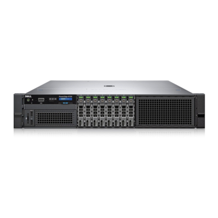 Front view of Dell EMC PowerEdge R730 8x2.5" rack server with hot-swappable drive bays and enterprise-grade design.