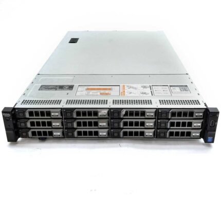 Front view of Dell EMC PowerEdge R730XD 12x3.5" rack server with 12 front-facing 3.5-inch drive bays, ideal for high-capacity enterprise storage needs.