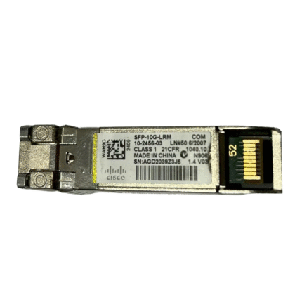 “Cisco SFP-10G-LRM 10GBASE-LRM transceiver for reliable short-reach fiber-optic networking.”