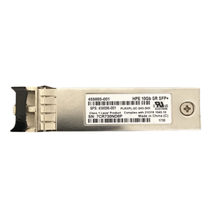 HPE 10-Gigabit Short-Range (SR) SFP+ Transceiver – 850nm, LC Connector, up to 300m over OM3 Multimode Fiber