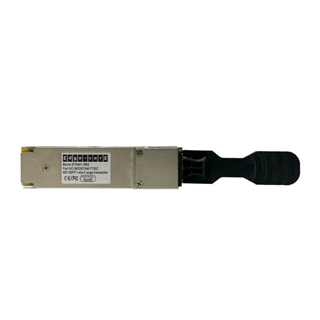 Edge-Core ET6401-SR4 40GBASE-SR4 QSFP+ Transceiver Module – 40 Gbps, 850nm, MPO/MTP Connector, up to 150m Reach