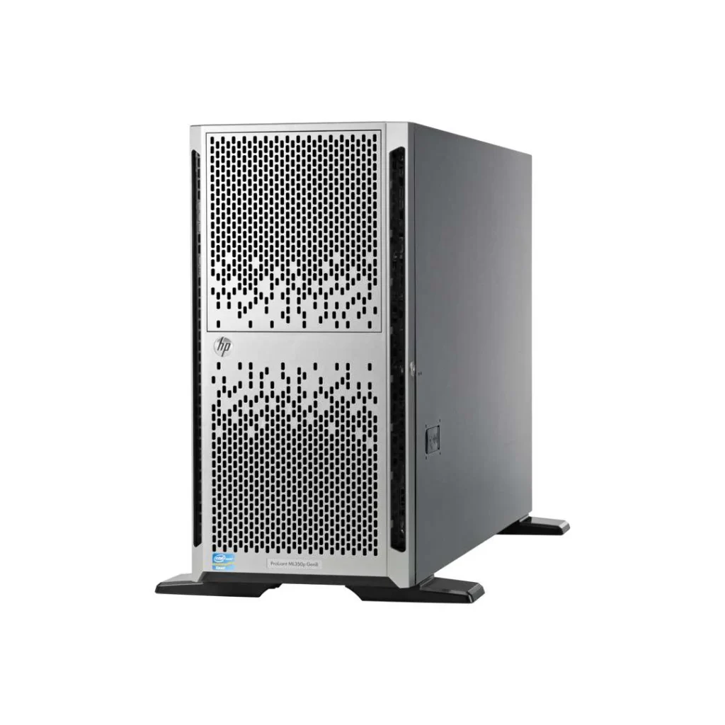 HP ProLiant ML350p Gen8 6×3.5″tower server with six drive bays, designed for scalable and energy-efficient enterprise computing.