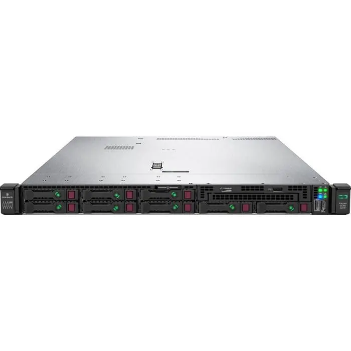HPE ProLiant DL360 Gen10 8x2.5 inch rack server front view showing drive bays and ports