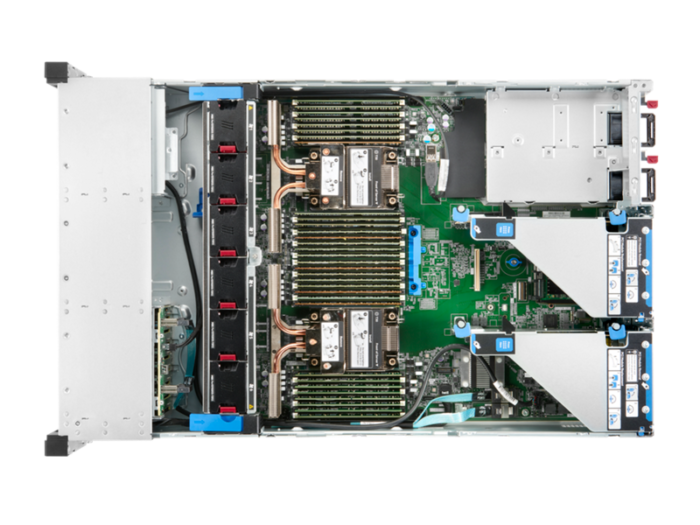 HPE ProLiant DL380 Gen10 12x3.5 inside view