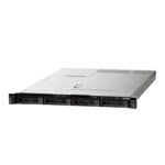 Front view of the Lenovo ThinkSystem HR630X 4x3.5" rack server, highlighting its 1U design with four 3.5-inch drive bays for high-capacity storage and performance.