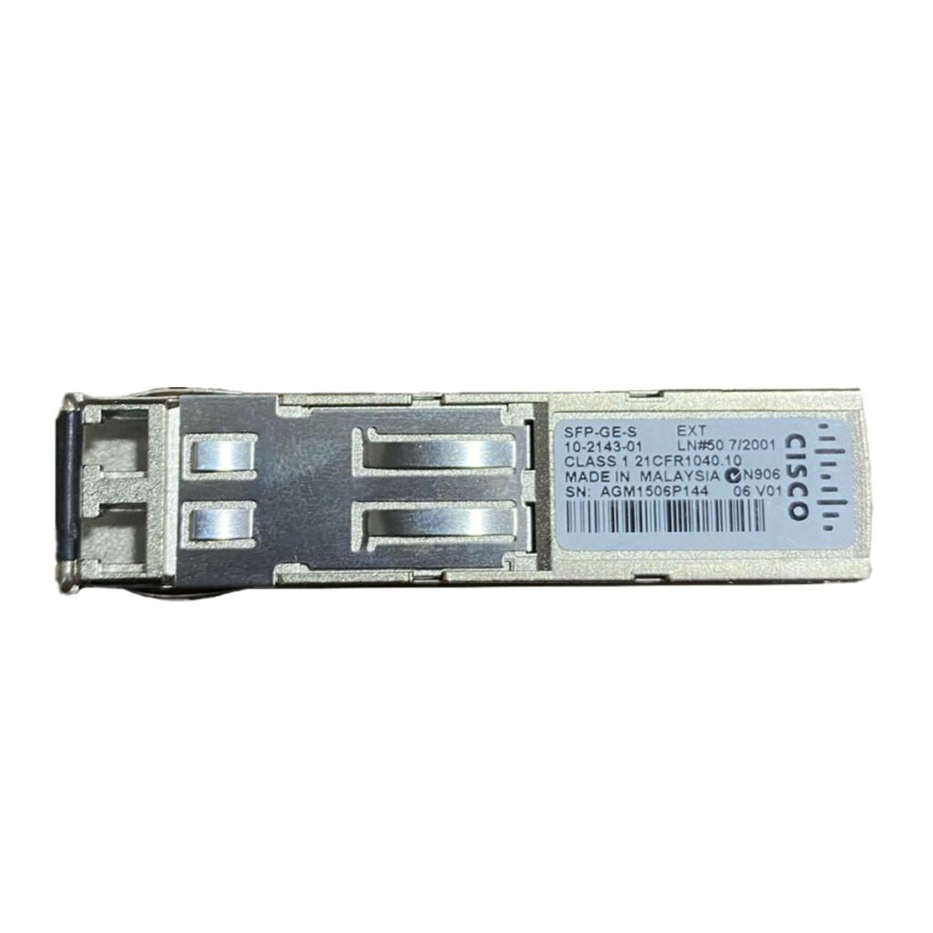 Cisco SFP-GE-S 1000BASE-SX SFP Transceiver Module – 1 Gbps, 850nm, LC Duplex, up to 550m Reach
