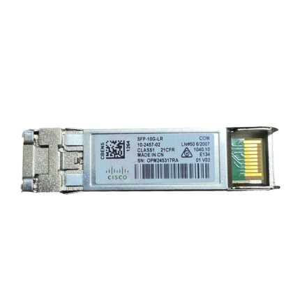 Cisco SFP-10G-LR SFP+ Transceiver Module – 10GBASE-LR, 1310nm Wavelength, LC Duplex Connector, up to 10km over Single-Mode Fiber
