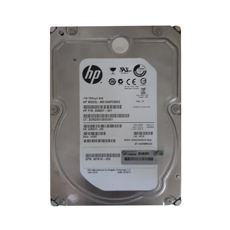 HPE 695507-001 1TB SAS Hard Drive – 3.5", 7200 RPM, 6Gbps