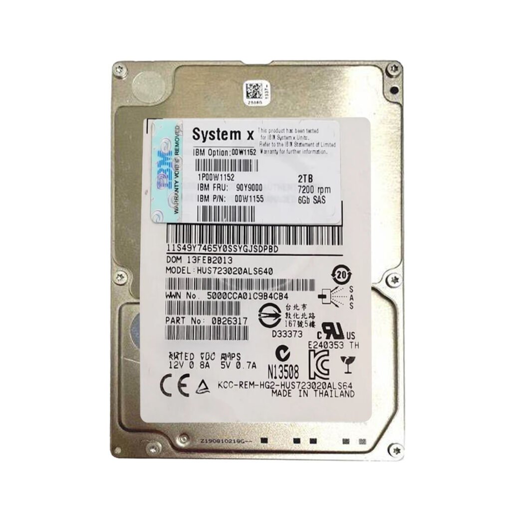 IBM 2TB SAS 6Gbps 7.2K RPM 3.5inch Hard Drive