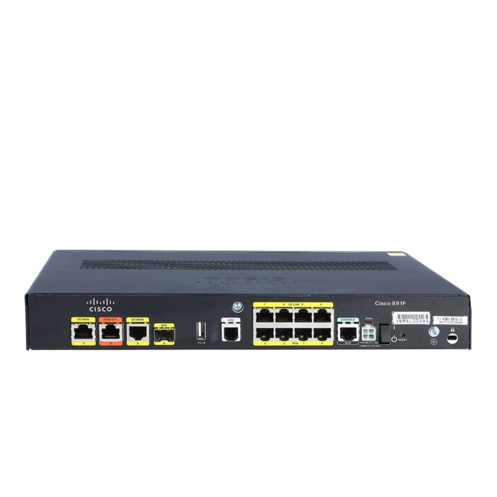 Cisco 891F Integrated Services Router – 8x Gigabit Ethernet Ports, 4x PoE, SFP WAN, ISDN BRI, V.92 Modem