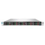 Front view of the HPE ProLiant DL360 Gen9 10×2.5″ 1U rack server, showcasing its compact design, dual processor capability, and 10 SFF drive bays.