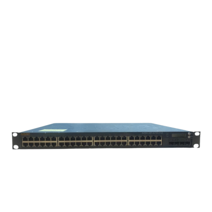 ARUBA S2500 48port 4X10GB switch front view showing 48 Gigabit Ethernet ports and 4 10GbE uplink ports"