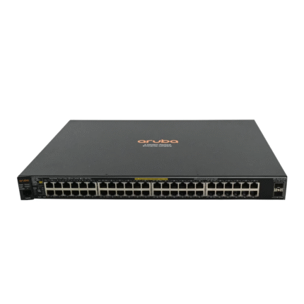 Aruba 2530 48G PoE+ 2SFP+ switch (J9853A) front view with ports.