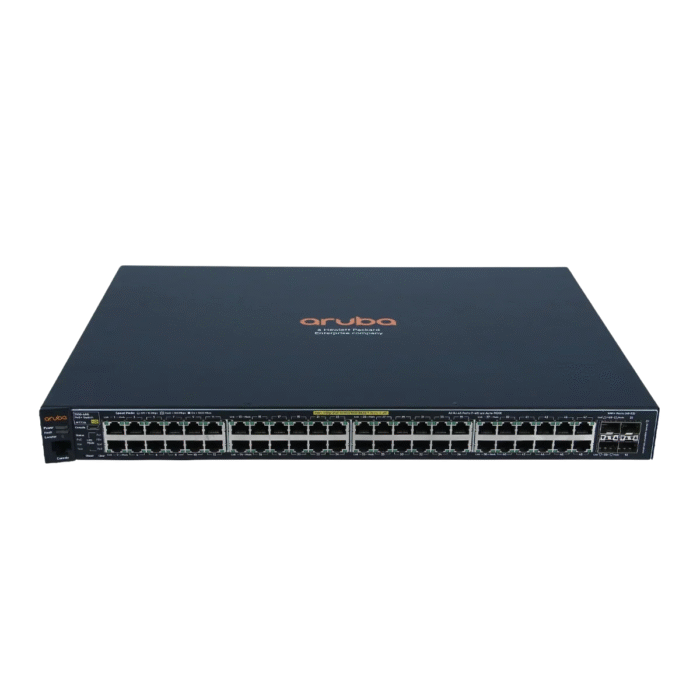 Aruba 2530-48G (J9772A) managed switch front panel with 48 Gigabit ports