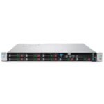 Front view of HPE ProLiant DL360 Gen9 8x2.5" server with 8 small form factor drive bays in a 1U rackmount chassis for enterprise applications.