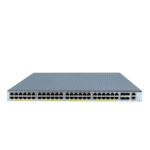 Cisco Catalyst 4948E-F front and rear view showing port layout and cooling system