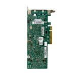 Rear view of HPE 656596-B21 Dual Port 530T 10GbE network card showing PCIe connector and internal components.