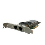 Side view of Dell 0W1GCR Broadcom Dual Port 10GbE network card showing LAN Ethernet ports.
