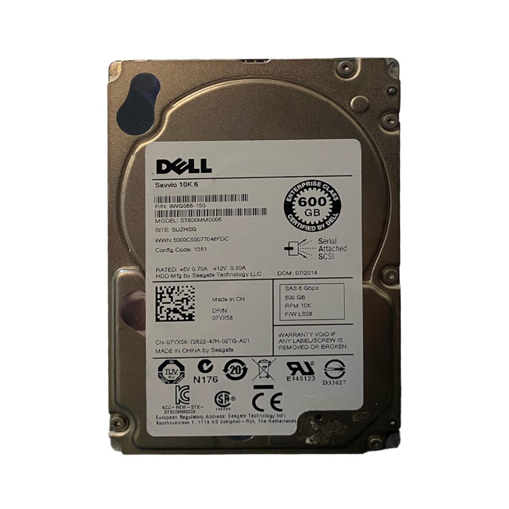 Dell 600GB 6Gbps 10K 2.5inch SAS Hard