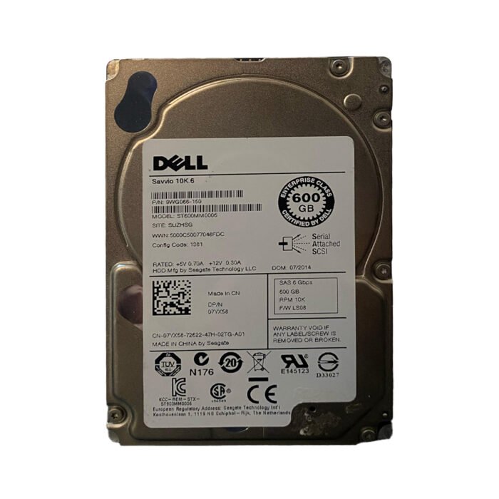 Dell 600GB 6Gbps 10K 2.5inch SAS Hard