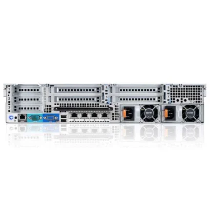 Rear view of Dell EMC PowerEdge R720 server showing 16x 2.5-inch drive bays and connectivity ports