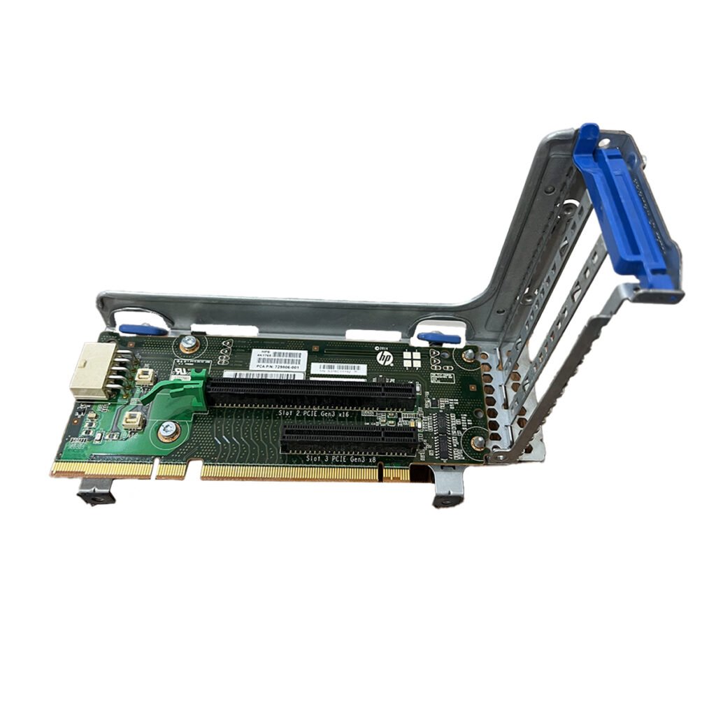 HPE 719078-001 Riser Card 1 for HP DL380 G9 server, providing additional PCIe slots.
