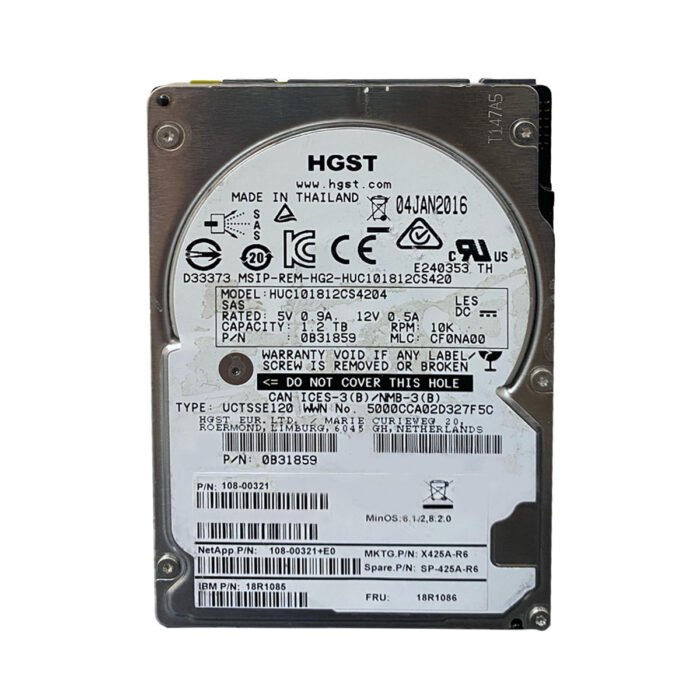 HGST 1.2TB 6Gbps 7.2K 2.5inch SAS Hard Drive