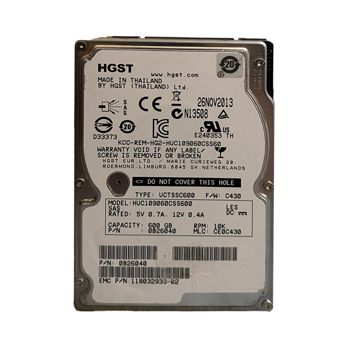 HGST 0B26040 600GB 6Gbps 10K 2.5inch SAS Hard HGST 0B26040 600GB 6Gbps 10K 2.5inch SAS Hard