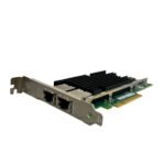 Side view of IBM 49Y7972 Intel X540-T2 network card showing dual 10G LAN ports.
