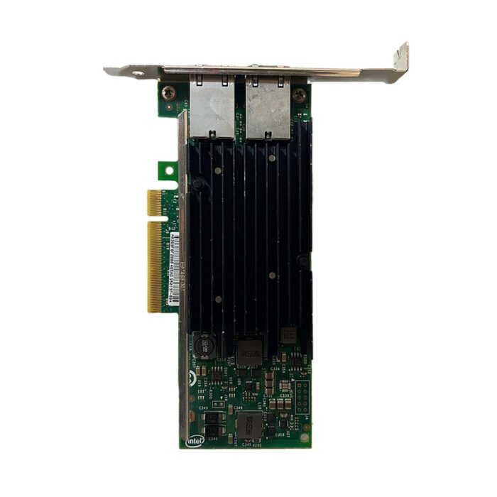 Front view of IBM 49Y7972 Intel X540-T2 network card with dual 10G LAN ports.