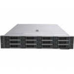 Front view of Dell EMC PowerEdge R740XD 12x3.5" rack server featuring 12 hot-swappable 3.5-inch drive bays in a high-density 2U chassis.