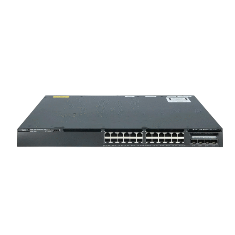 Cisco Catalyst 3650 WS-C3650-24P switch with 24 PoE+ ports and high-performance features