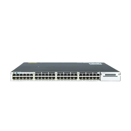 Cisco WS-C3750X-48P showing 48 PoE+ ports