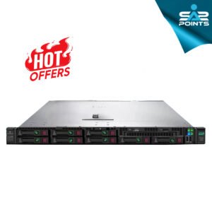 Front view of the HPE ProLiant DL360 Gen10 server with 8x2.5" drive bays.