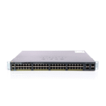 Cisco WS-C2960X-Series 48port Switch front panel with 48 RJ-45 ports and 4 SFP slots