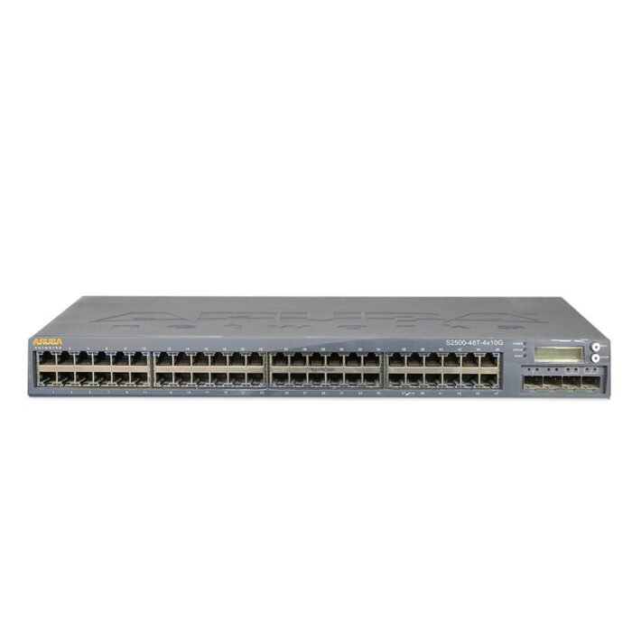 ARUBA S2500 48T enterprise switch with 48 ports and 10Gb uplinks