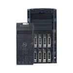 Front view of Dell EMC PowerEdge T430 8x3.5″ tower server with eight 3.5-inch drive bays, designed for performance and expandability in office environments.